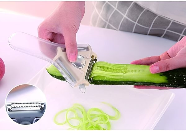 3 In 1 Stainless Steel Vegetable Peeler - Image 3