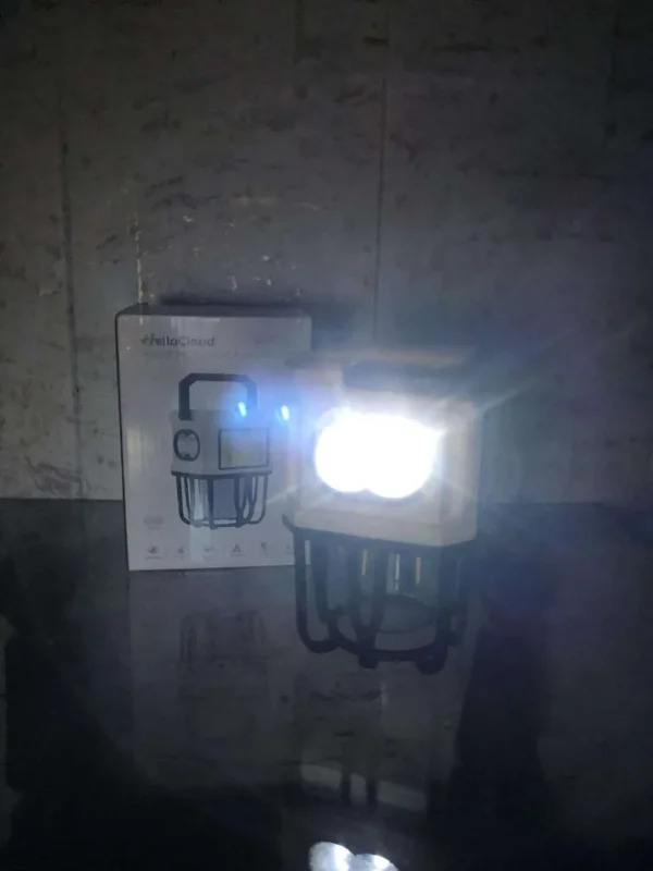 Camping Light Dual Bright & Warm Solar Rechargeable Lantern With Power Bank - Image 5