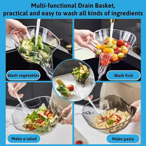 Multi-functional Drain Basket Bowl With Strainer - Image 3