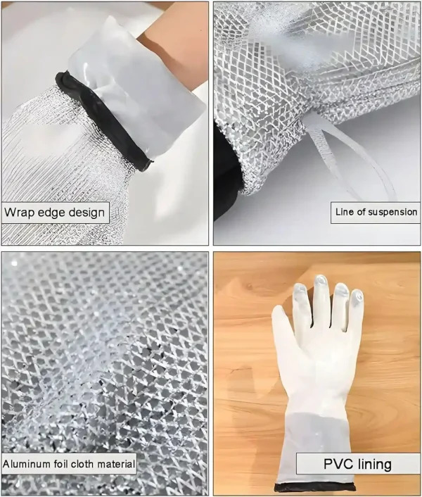 Multipurpose Wire Dish washing Gloves - Image 5