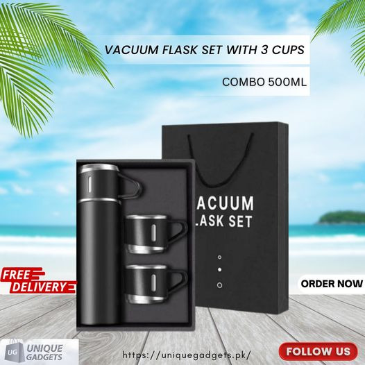 Vacuum Flask Set 3 Cup 500 ML - Image 4